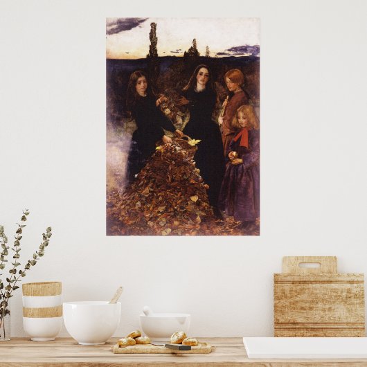 Autumn Leaves van John Everett Millais Poster (Keuken)