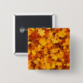 Autumn Leaves Vierkante Button 5,1 Cm (Voorkant /achterkant)