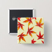 Autumn Leaves Vierkante Button 5,1 Cm (Voorkant /achterkant)