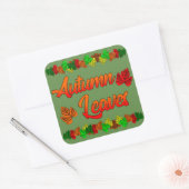 Autumn Leaves Vierkante Sticker (Envelop)