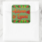 Autumn Leaves Vierkante Sticker (Tas)