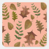 Autumn leaves vierkante sticker (Voorkant)