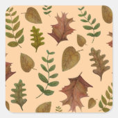 Autumn leaves vierkante sticker (Voorkant)