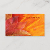 Autumn Leaves Visitekaartje (Achterkant)