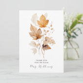 Autumn Leaves Vrijgezellenfeest Dank u Kaart (Staand voorkant)