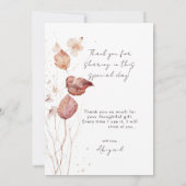 Autumn Leaves Vrijgezellenfeest Dank u Kaart (Achterkant)