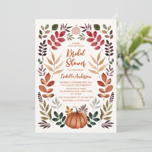 Autumn Leaves Vrijgezellenfeest Kaart (Staand voorkant)