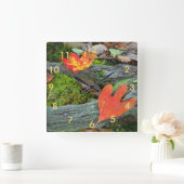 Autumn Leaves Wall Clock Vierkante Klok (Huis)