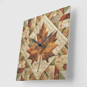 Autumn Leaves Wall Clock Vierkante Klok (Hoek)