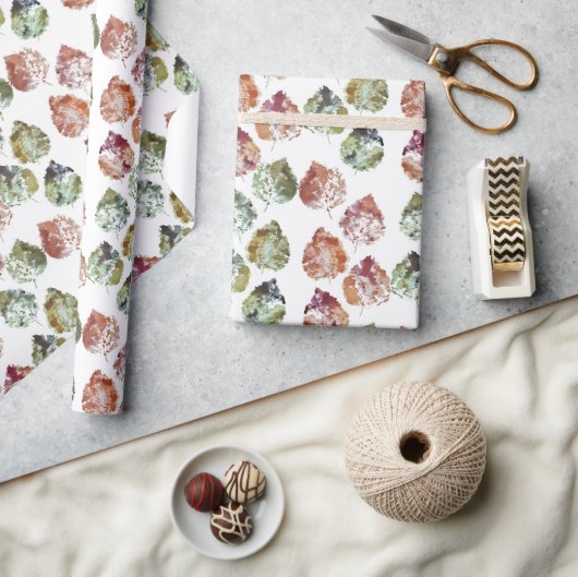 Autumn Leaves Watercolor Art Cadeaupapier (Crafts)