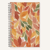 Autumn Leaves Watercolor Pattern Notitieboek (Voorkant)