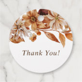 Autumn Leaves Wedding Bedankjes Labels (Achterkant)
