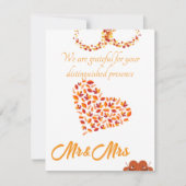 Autumn Leaves Wedding Dank je wel Card | Meneer en Notitiekaartje (Voorkant)