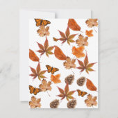 Autumn Leaves Wedding Dank je wel Card | Meneer en Notitiekaartje (Achterkant)