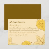 Autumn Leaves Wedding Directions Kaart (Voorkant / Achterkant)
