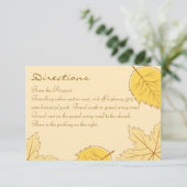 Autumn Leaves Wedding Directions Kaart (Staand voorkant)