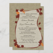 Autumn Leaves Wedding Kaart (Voorkant / Achterkant)