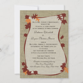 Autumn Leaves Wedding Kaart