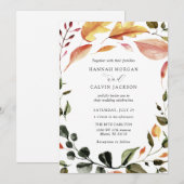 Autumn Leaves Wedding Kaart (Voorkant / Achterkant)