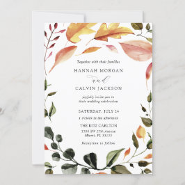 Autumn Leaves Wedding Kaart