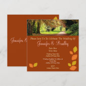 Autumn Leaves Wedding Kaart (Voorkant / Achterkant)