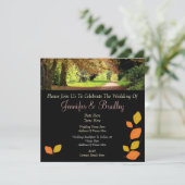 Autumn Leaves Wedding Kaart (Staand voorkant)