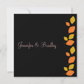 Autumn Leaves Wedding Kaart (Achterkant)