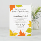Autumn Leaves Wedding Kaart (Staand voorkant)