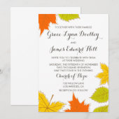 Autumn Leaves Wedding Kaart (Voorkant / Achterkant)