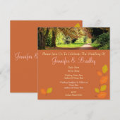 Autumn Leaves Wedding Kaart (Voorkant / Achterkant)