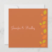 Autumn Leaves Wedding Kaart (Achterkant)