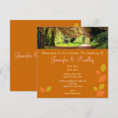 Autumn Leaves Wedding Kaart (Voorkant / Achterkant)
