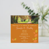 Autumn Leaves Wedding Kaart (Staand voorkant)