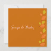 Autumn Leaves Wedding Kaart (Achterkant)