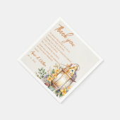 Autumn Leaves Wedding Receptie Bedankt Bericht Servet (Hoek)