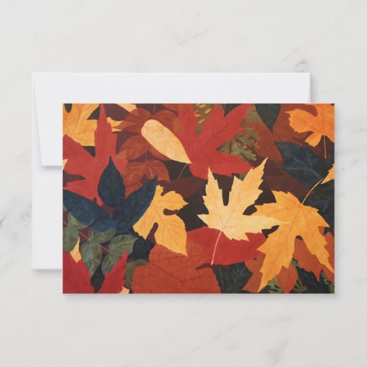 Autumn Leaves Wedding RSVP (Achterkant)