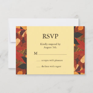 Autumn Leaves Wedding RSVP