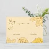 Autumn Leaves Wedding RSVP-kaarten Kaart (Staand voorkant)