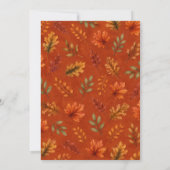 Autumn Leaves Wedding Terracotta Kaart (Achterkant)