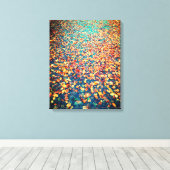 Autumn Leaves Wet Forest Path Canvas Afdruk (Insitu (Houten vloer))