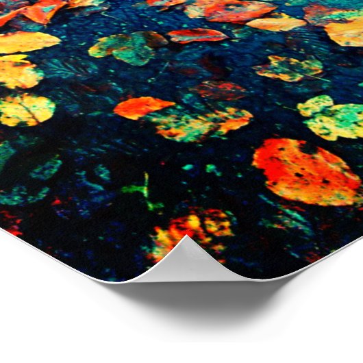 Autumn Leaves Wet Forest Path Poster (Hoek)
