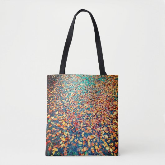Autumn Leaves Wet Forest Path Tote Bag (Voorkant)