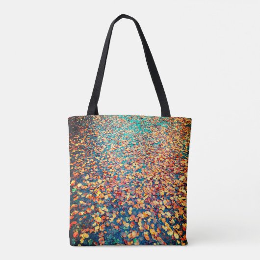 Autumn Leaves Wet Forest Path Tote Bag (Achterkant)
