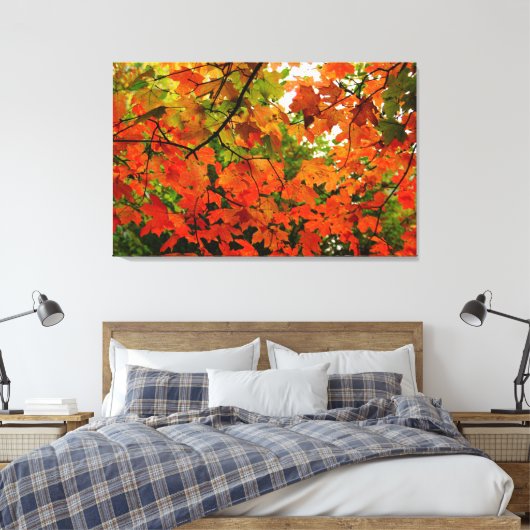 Autumn Leaves Wrapped Canvas (Insitu (Slaapkamer))