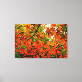 Autumn Leaves Wrapped Canvas