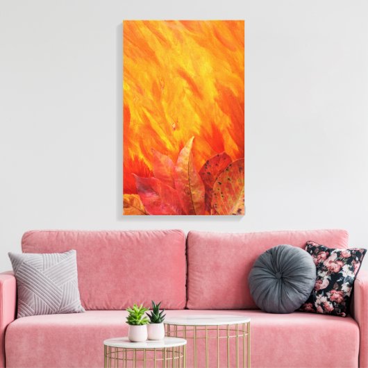 Autumn Leaves Wrapped Canvas Afdruk (Insitu (Woonkamer))