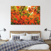 Autumn Leaves Wrapped Canvas Afdruk (Insitu (Slaapkamer))