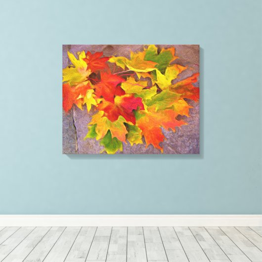 Autumn Leaves ~ Wrapped Canvas Print (Insitu (Houten vloer))