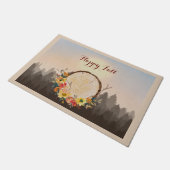 Autumn Leaves Wreath Forest Fog Deurmat (Schuin)