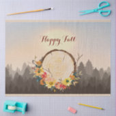 Autumn Leaves Wreath Forest Fog Tissuepapier (Craft)